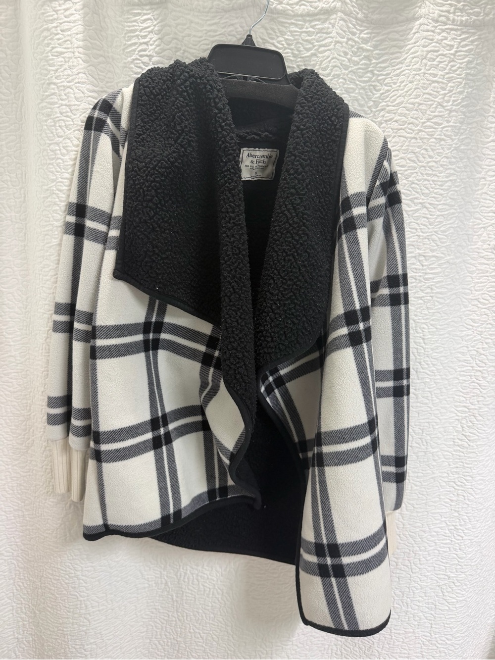 Abercrombie & Fitch Black Sherpa Fleece Jacket